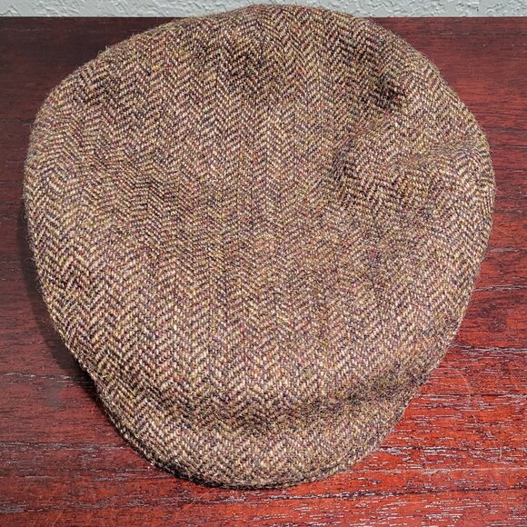 Jonathan Richard Donegal Irish Wool Herringbone Tweed Ivy Cap - Picture 1 of 5